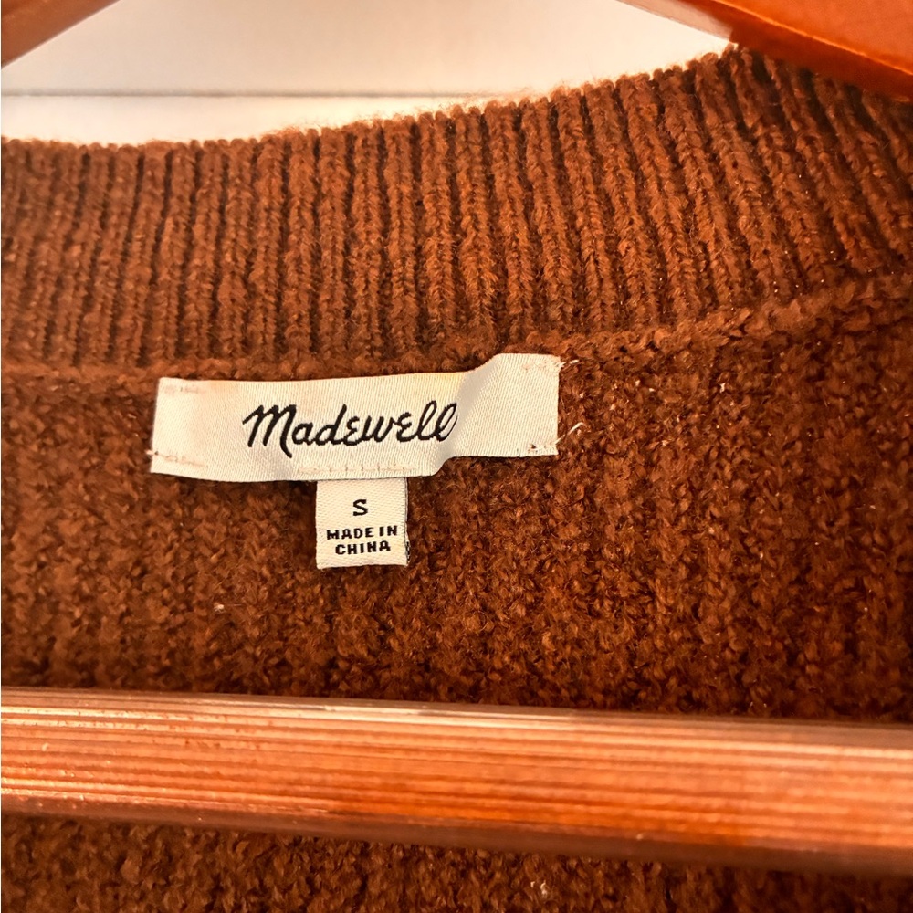 Madewell Women's Tan Crew Neck Sweater - Picture 2 of 3